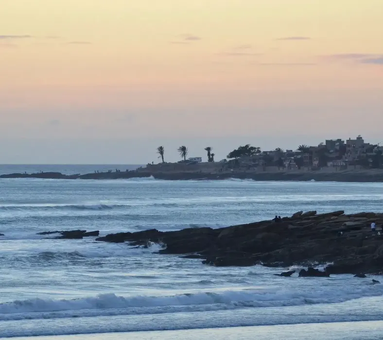 The beach at Panorama looking towards the rocky point